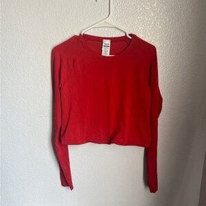 Gymshark Vibrant Red Long Sleeve Crop Top